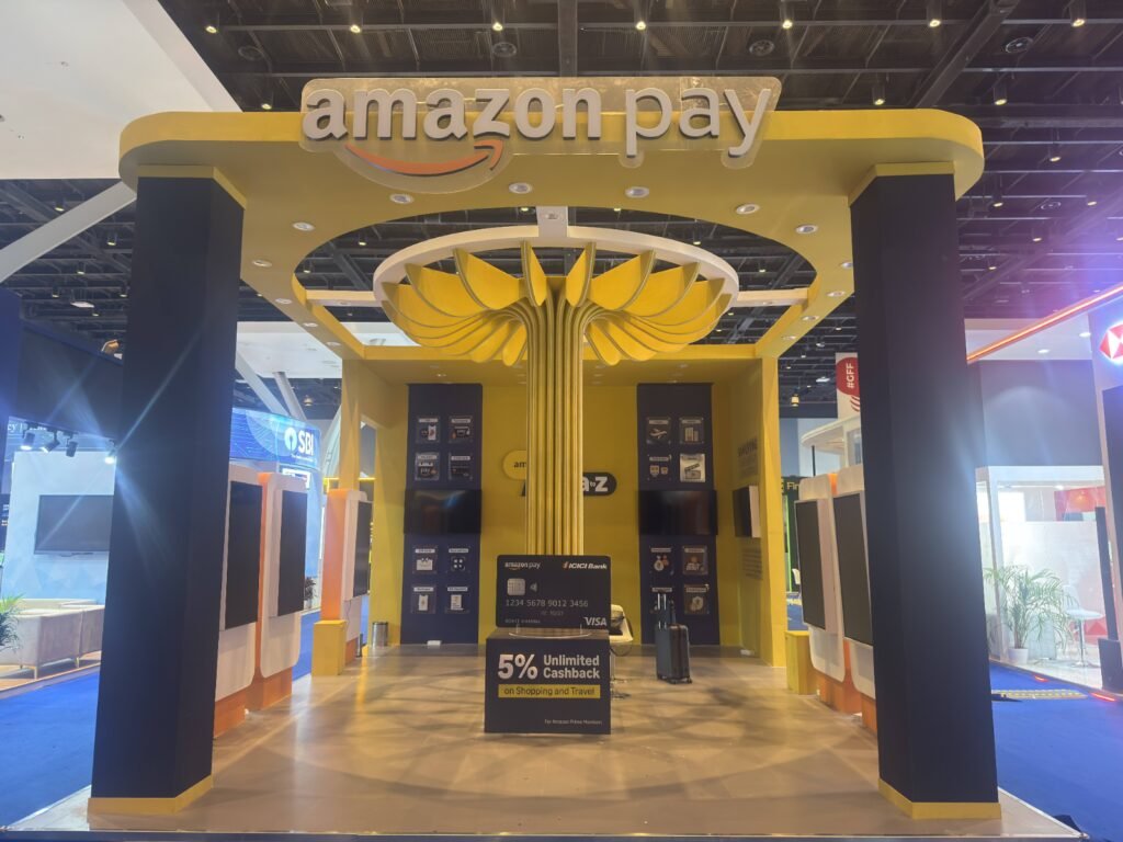 The Amazon Pay activation stand at the Global Fintech Fest