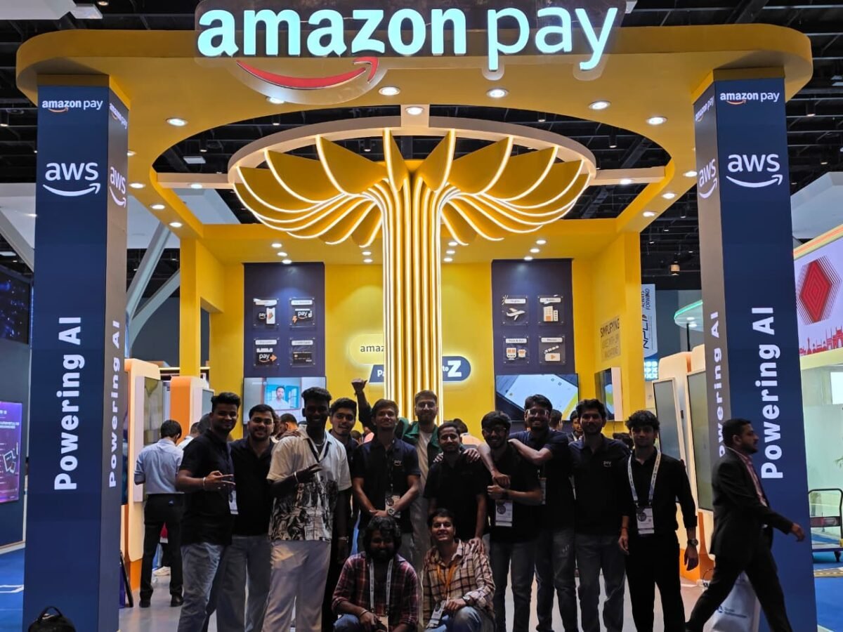 The Amazon Pay activation stand at the Global Fintech Fest