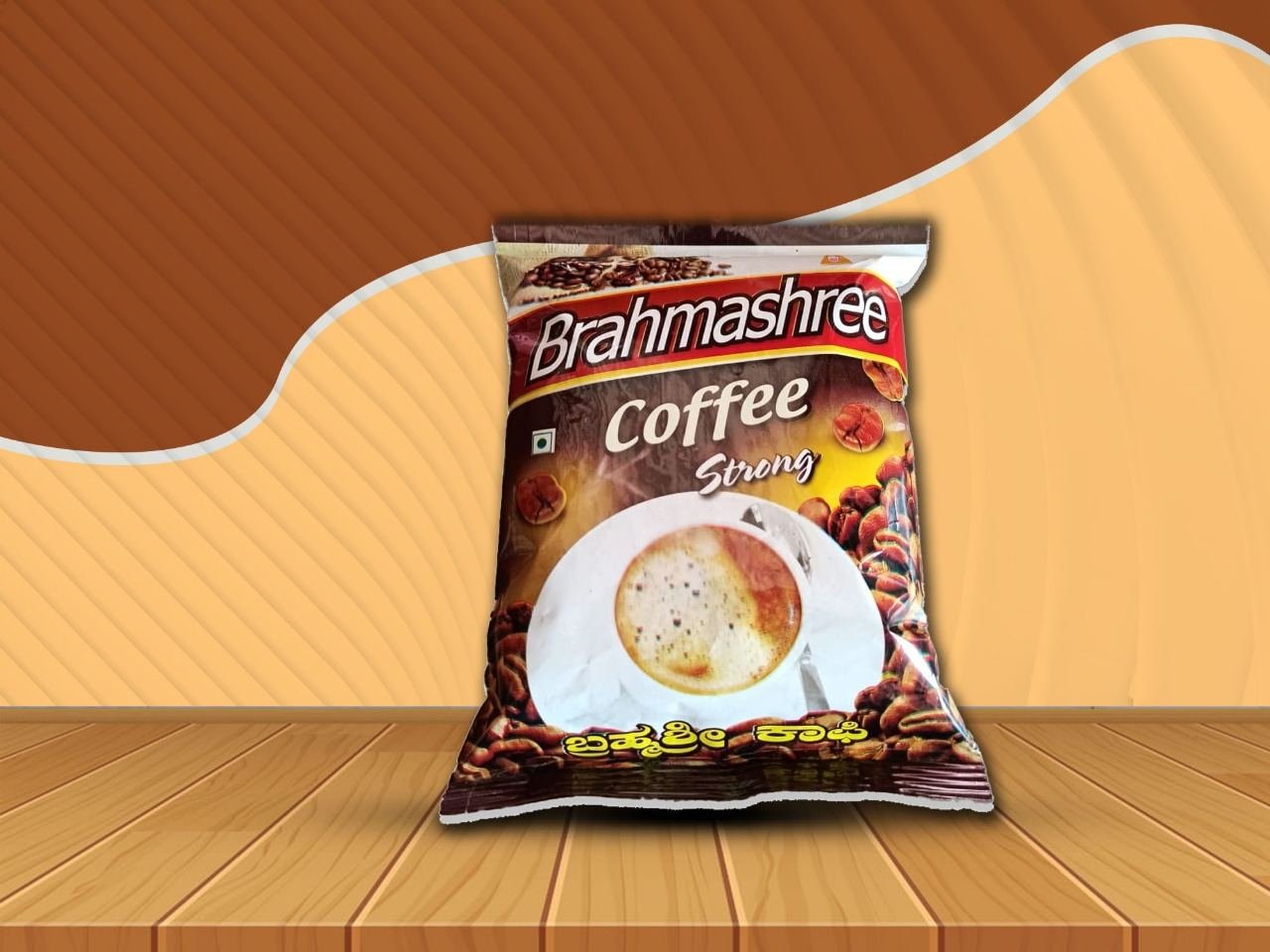 Brahmashree Coffee Strong pack on a styled set