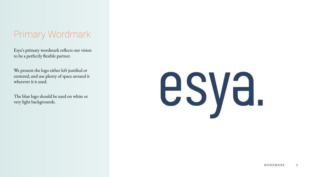 Esya brand book: primary wordmark